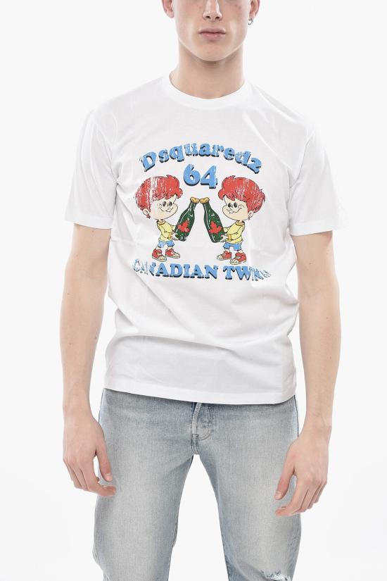  디스퀘어드2 반팔 티셔츠 S71GD1396 S23009 100 White