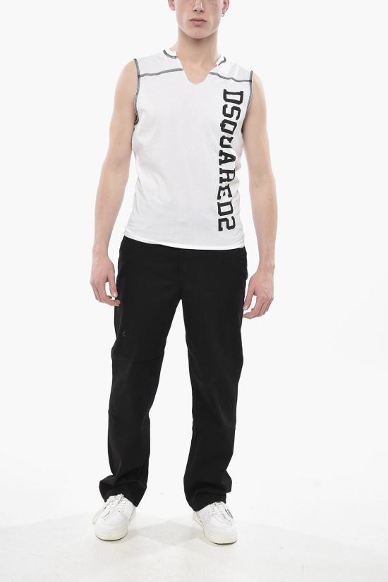  디스퀘어드2 민소매 티셔츠 S71GD1367 S23009 100 White - DSQUARED2