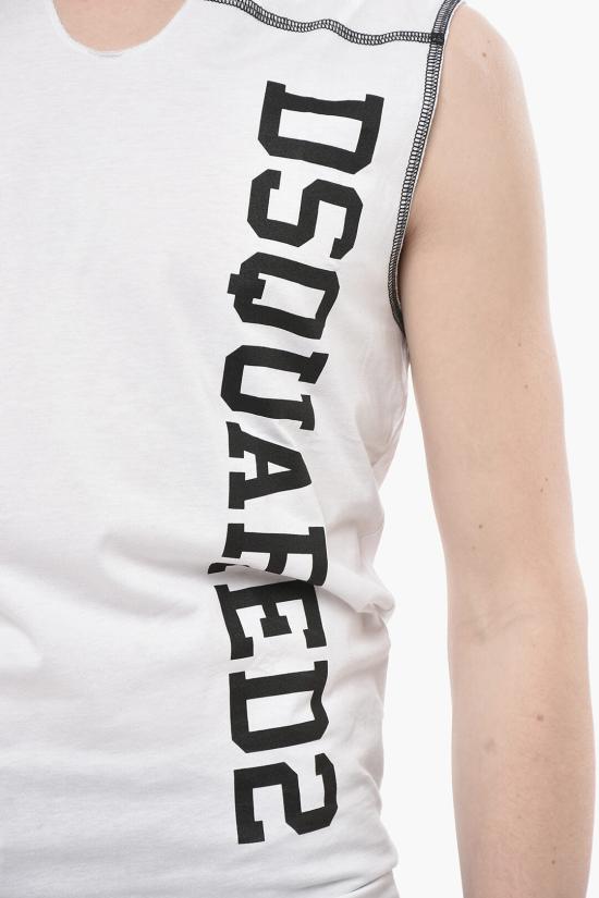  디스퀘어드2 민소매 티셔츠 S71GD1367 S23009 100 White - DSQUARED2