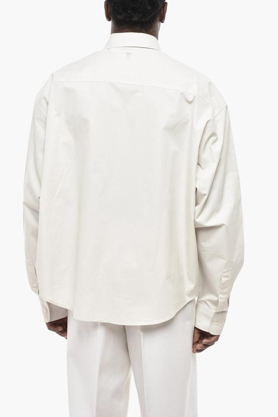  아미 긴팔 셔츠 USH116 CO0063 M 193 White - AMI
