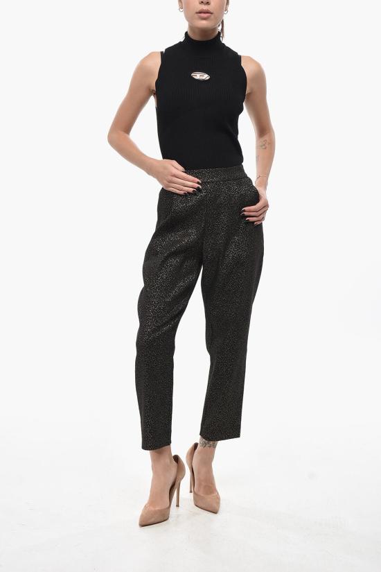  올세인츠 스트레이트 팬츠 ALEIDA W034QB BLACK GOLD Nero Oro - ALLSAINTS