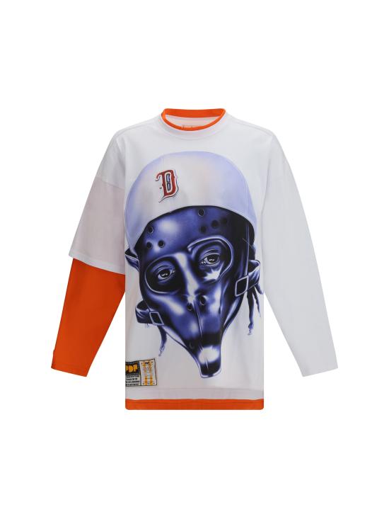 26SS 피디에프 반팔 티셔츠 DFM54043TJ101 MASK WHITE