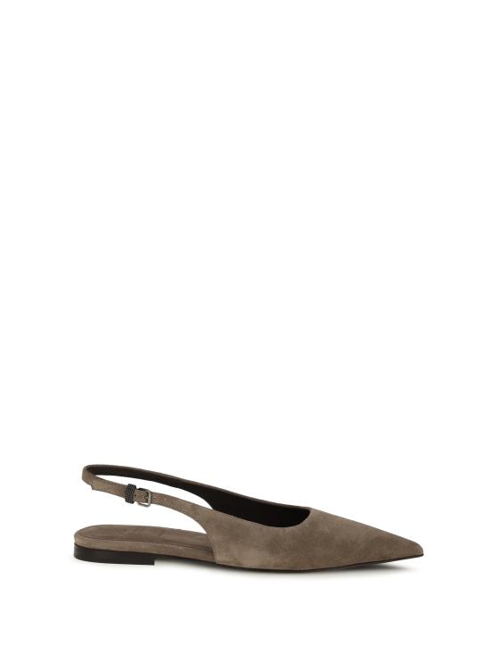 26SS 브루넬로 쿠치넬리 플랫 슈즈 MZSFC3178 C8849 BROWN