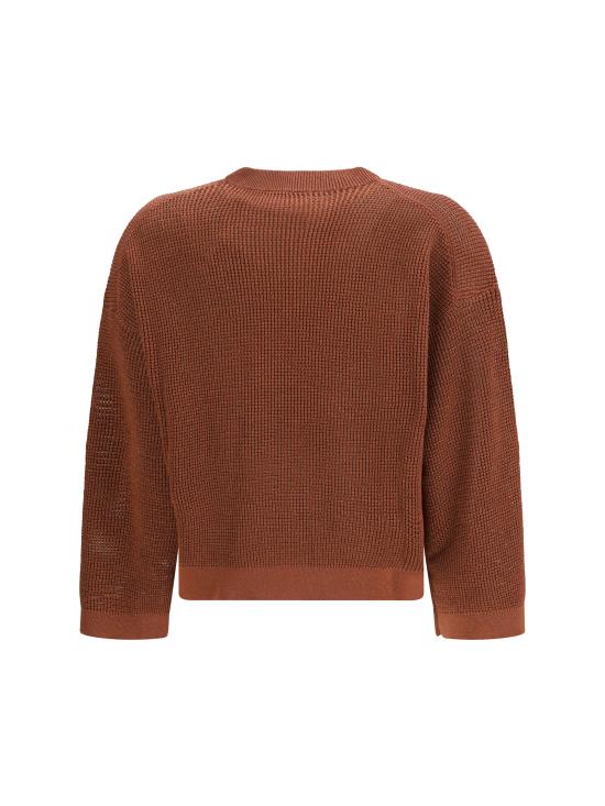 26SS 브루넬로 쿠치넬리 스파클링 텍스처 니트 MST263300 CAW84 BORDEAUX - BRUNELLO CUCINELLI