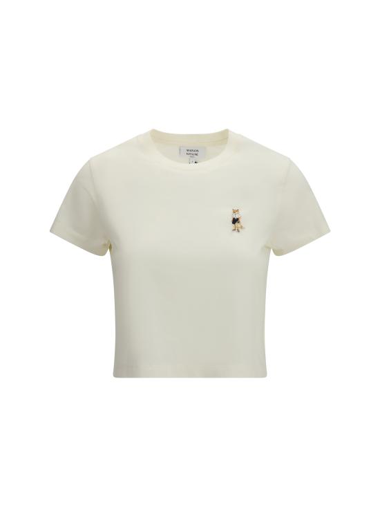 26SS 메종키츠네 드레스드 폭스 베이비 티셔츠 QW00113KJ7026 0443 CREAM