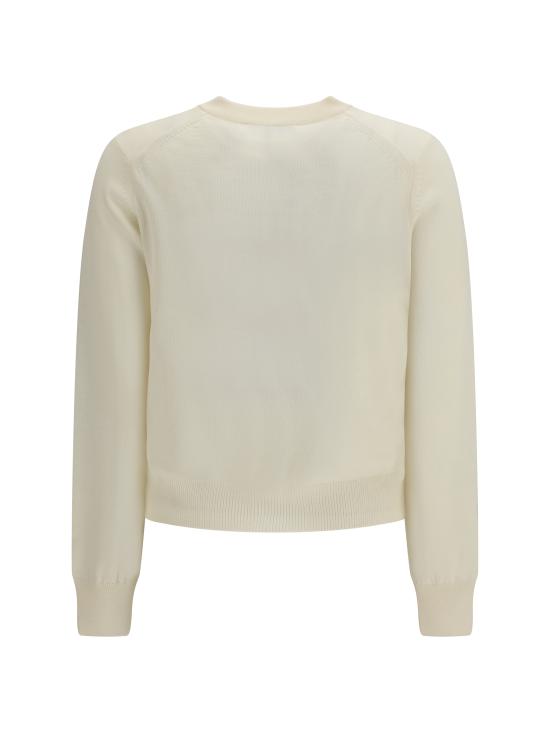 26SS 메종키츠네 베이비 폭스 메리노 레귤러 가디건 PW00502KT1181 0383 CREAM - MAISON KITSUNE