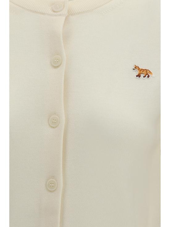 26SS 메종키츠네 베이비 폭스 메리노 레귤러 가디건 PW00502KT1181 0383 CREAM - MAISON KITSUNE