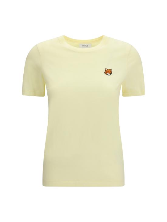 26SS 메종키츠네 폭스 헤드 레귤러 폴로 티셔츠 PW00113KJ7026 0424 YELLOW