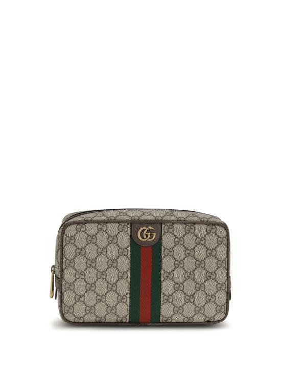 26SS 구찌 GG 슈프림 캔버스 코스메틱 케이스 76001996IWT 8745 GREY