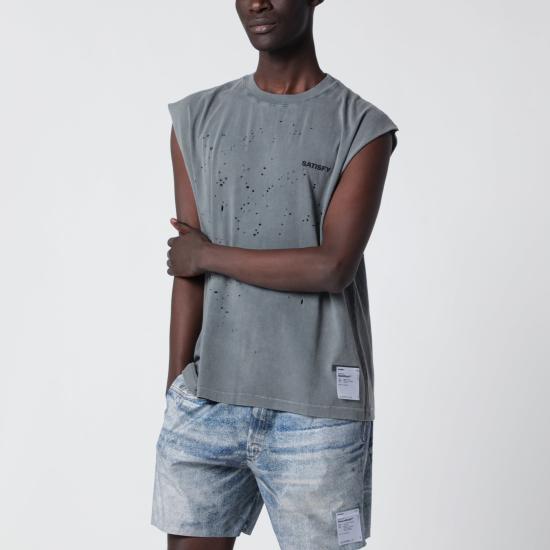 26SS 새티스파이 모스테크 머슬 티셔츠 11005PL Black