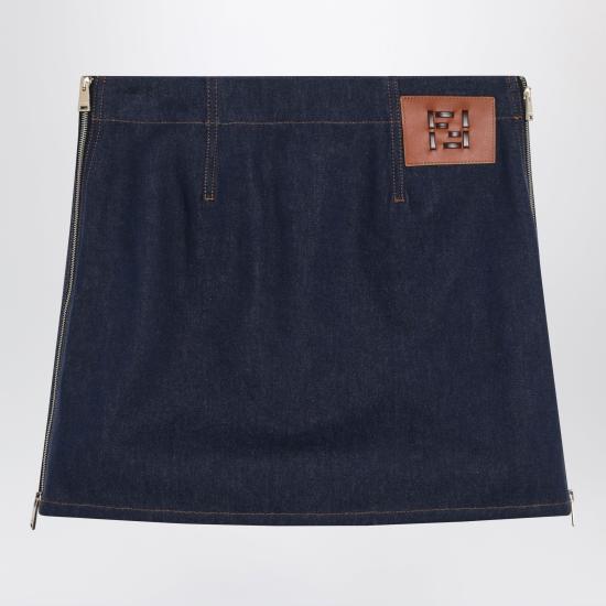 26SS 펜디 숏 스커트 FLQ608AOHS Blue - FENDI