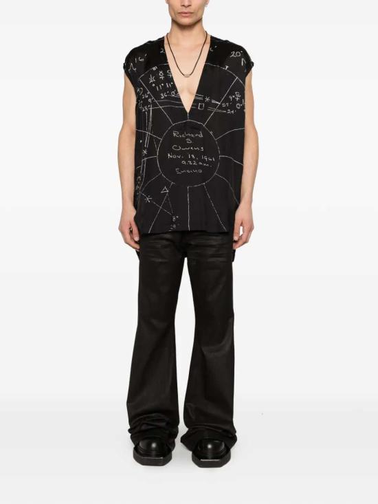 26SS 릭 오웬스 반팔 티셔츠 RR01F2121KP1 911 BLACK MILK - RICK OWENS