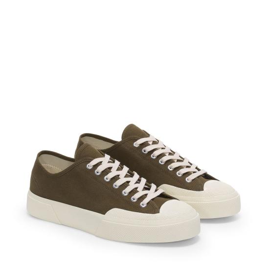26SS 수페르가 스니커즈 S51347W A39 GREEEN DK OLIVE OFF WHITE - SUPERGA