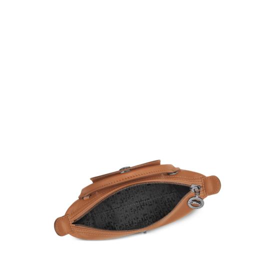 26SS 롱샴 르 플리아쥬 엑스트라 XS 레더 파우치 34205987 M19 BROWN - LONGCHAMP
