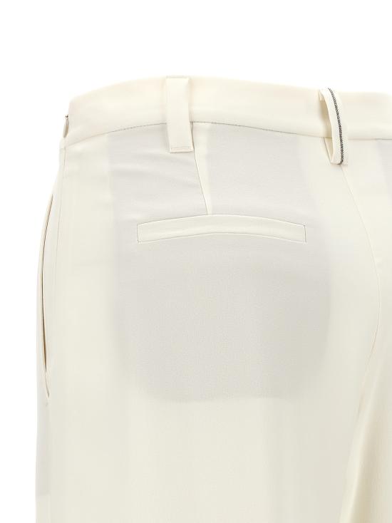 26SS 브루넬로 쿠치넬리 스트레이트 팬츠 MF906P9007C600 White - BRUNELLO CUCINELLI