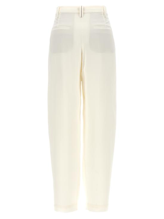 26SS 브루넬로 쿠치넬리 스트레이트 팬츠 MF906P9007C600 White - BRUNELLO CUCINELLI