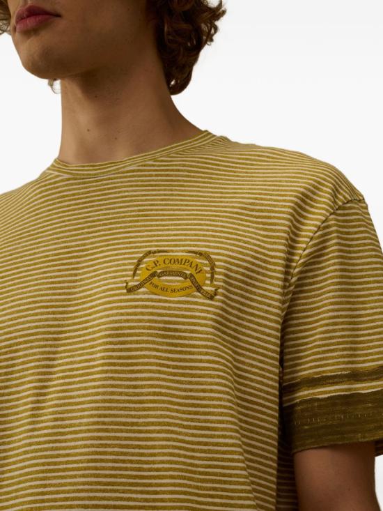 26SS 씨피 컴퍼니 반팔 티셔츠 20CMTS277A110681P 246 Yellow - C.P. COMPANY