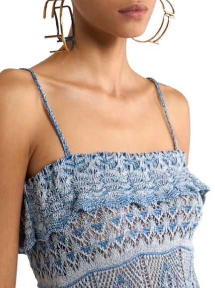 26SS 에트로 긴팔 티셔츠 WRKE0387AV867 S9800 Blu bianco - ETRO