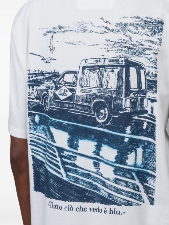 26SS 씨피 컴퍼니 반팔 티셔츠 20CMTS267A110656W 103 White - C.P. COMPANY