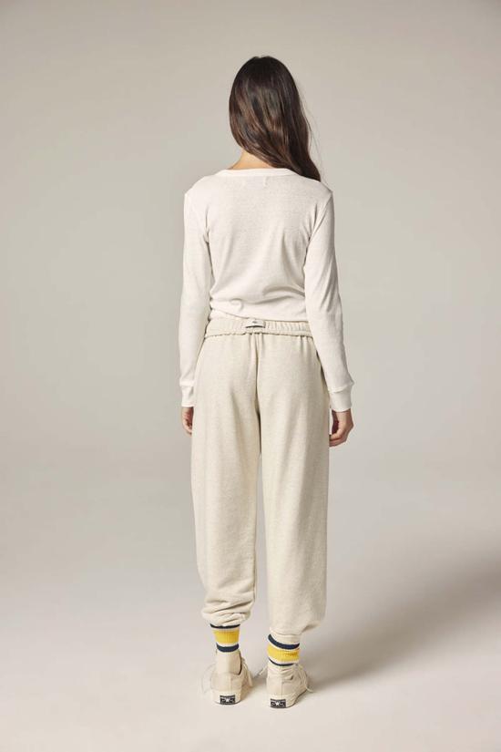  아멘테 긴팔 티셔츠 긴팔 면 헨리넥 티셔츠 화이트 - AMENTE