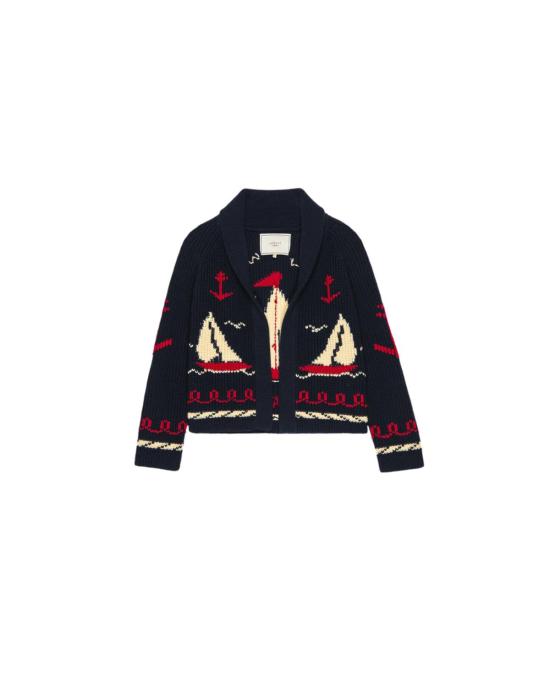  더 그레이트 가디건 . 세일보트 카디건 다크 네이비