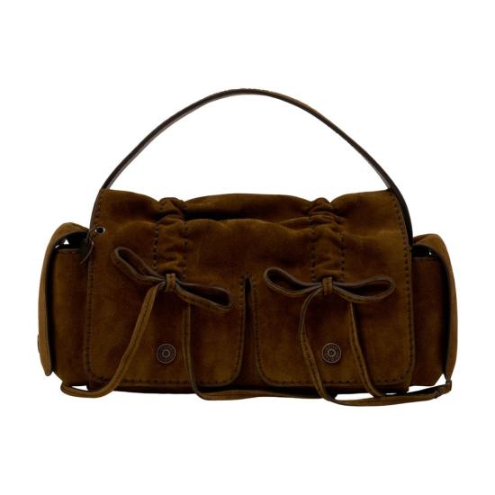 26SS 아크네 스튜디오 멀티포켓 스웨이드 숄더백 C10258 295 BROWN