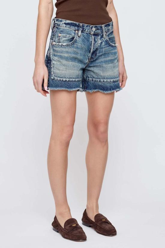  마우지 데님 숏팬츠 Moussy Remo 리메이크 단편 - MOUSSY