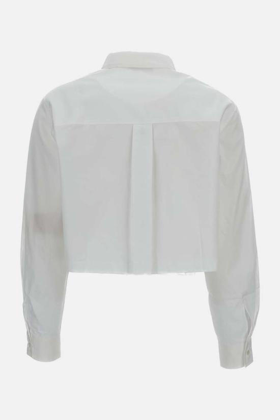  메종키츠네 셔츠 메종 키츠네 베이비 폭스 크롭 셔츠 화이트 - MAISON KITSUNE