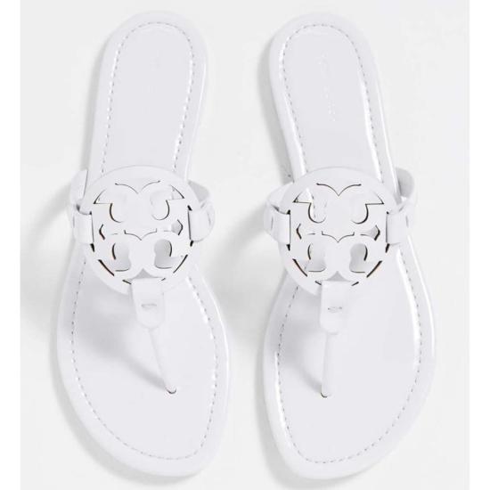  토리버치 샌들 토리 버치 밀러 페이턴트 레더  블루 위스퍼 - TORY BURCH