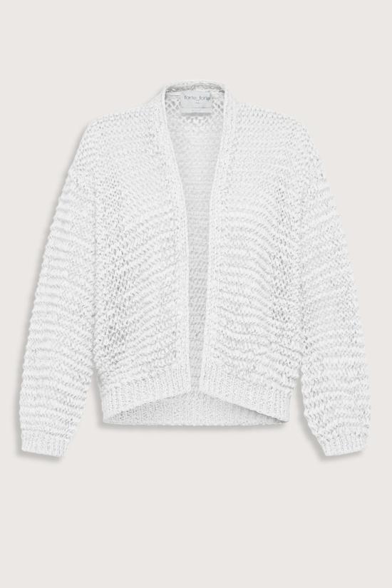  포르테포르테 가디건 포르테 포르테 샤무아 테이프 카디건 비앙코