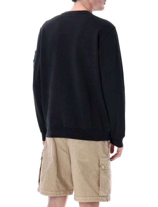  스톤 아일랜드 긴팔 티셔츠 크루넥 스웨트셔츠 블랙 - STONE ISLAND