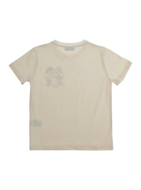  [키즈] 골든구스 티셔츠 어린이용 골든 구스 크루넥 티셔츠 (앞면 프린트, 흰색) - GOLDEN GOOSE