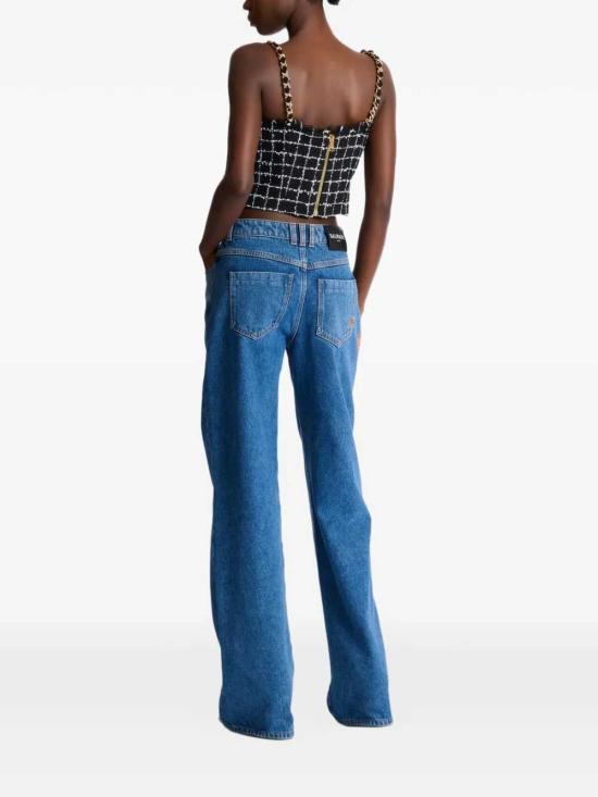 26SS 발망 민소매 티셔츠 GF1AD406XL62 EAB EAB NOIR BLANC EAB - BALMAIN