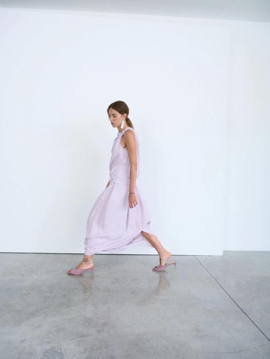  텔라 롱 스커트 칸디토 스커트 라일락 - TELA