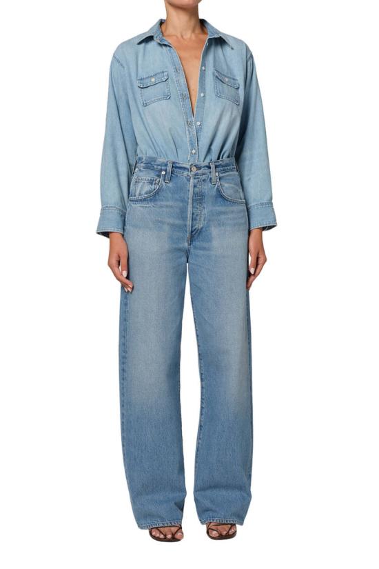  시티즌 오브 휴머니티 데님 팬츠 시티즌스 오브 휴머니티 아일라 배기 인 큐피드 진 - CITIZEN OF HUMANITY