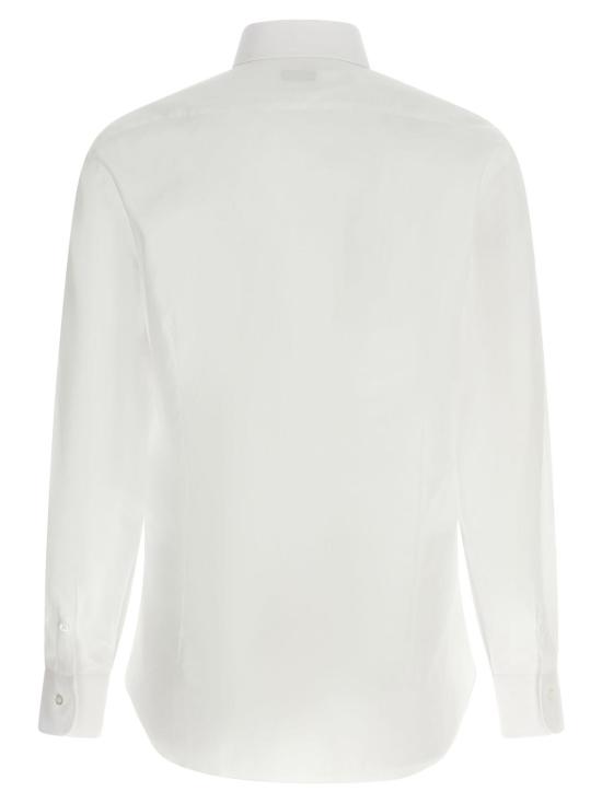  발바 긴팔 셔츠 바르바 나폴리 코튼 셔츠 화이트 - BARBA