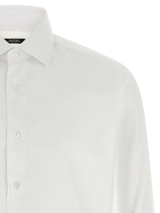  발바 긴팔 셔츠 바르바 나폴리 코튼 셔츠 화이트 - BARBA