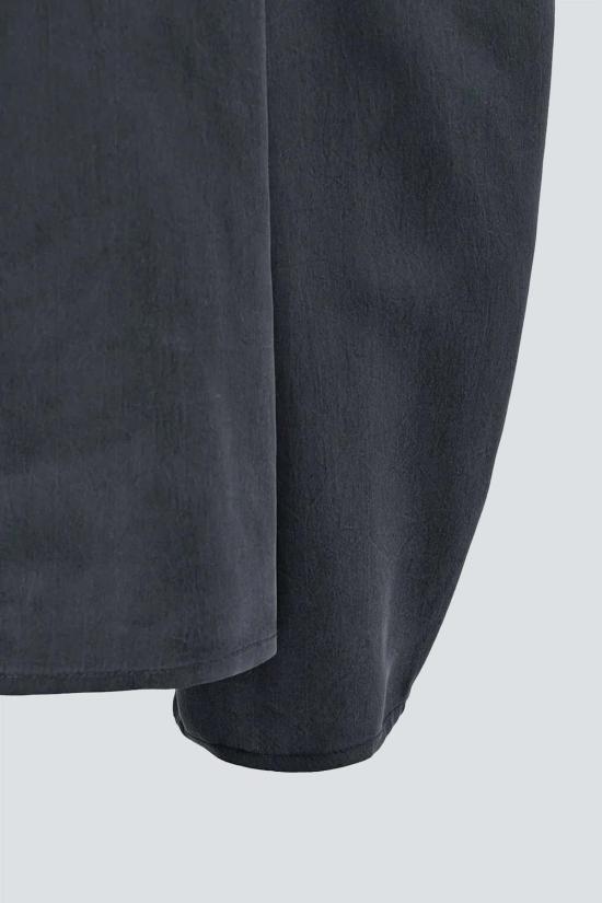  아모멘토 블라우스 차콜 래글런 쿠프로 탑 - AMOMENTO