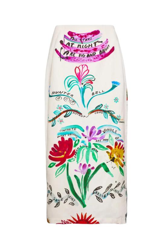  헌터 벨 롱 스커트 린 스커트, 애니버서리 프린트 멀티컬러