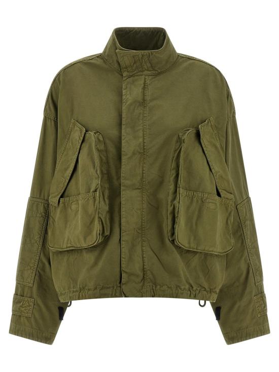  디 아티코 봄버 자켓 아티코 캔버스 봄버 재킷 그린