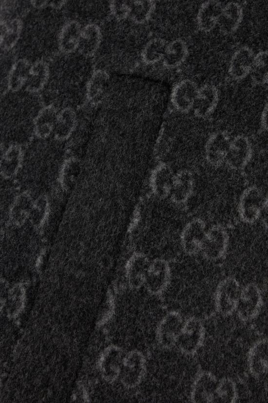 26SS 구찌 홀스빗 실크 울 케이프 852796ZAQW0 1179 Antracite - GUCCI