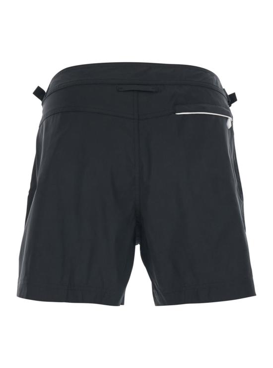  톰포드 숏팬츠 톰 포드 테크 패브릭 소재 블랙 수영복 반바지 (옆면 버클 스트랩 디테일) - TOMFORD