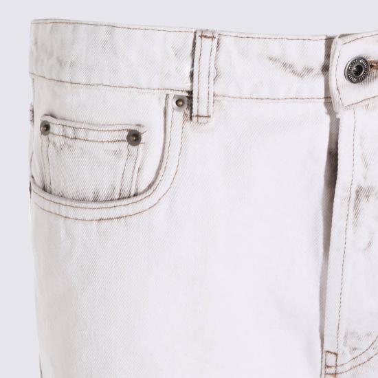  미우미우 숏팬츠 코튼 쇼츠 화이트 - MIU MIU