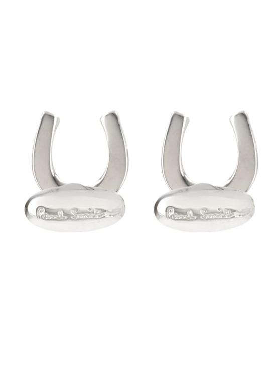  폴 스미스 커프스 링크/타이 홀더 말굽 쌍둥이 커프링크스 실버 - PAUL SMITH