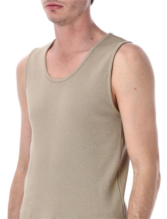  르메르 민소매 티셔츠 코튼 린넨 립 탱크탑 세이지 - LEMAIRE