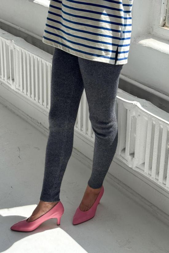  르 본 숍 레깅스 르봉숍 캐시미어 골지  차콜 색상 - Le Bon Shoppe