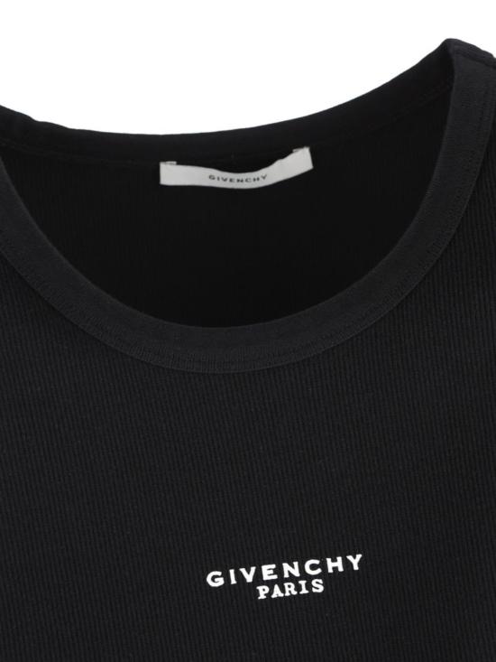 지방시 민소매 티셔츠 로고 코튼 탱크탑 블랙 - GIVENCHY