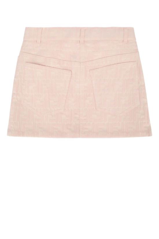  [키즈] 펜디 스커트 키즈  고나 FF 코튼 데님  로사페오니 - FENDI