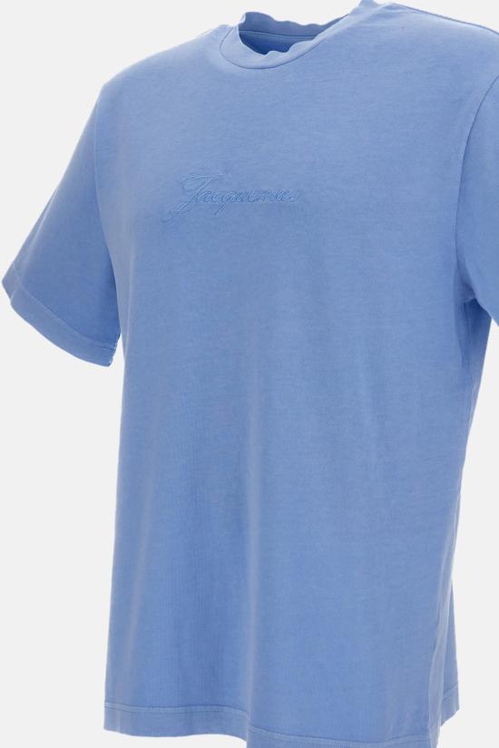  자크뮈스 반팔 티셔츠 르 티셔츠 피그멘토 티 클리어 블루 - JACQUEMUS