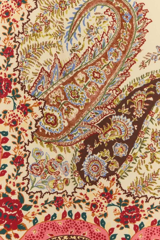  발렌티노 가라바니 머플러/스카프 프린트 실크 풀라드 스카프 멀티컬러 버건디 부로 - VALENTINO GARAVANI